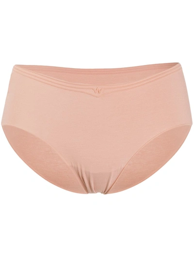 Shop Wolford 3w Mid-rise Briefs In Pink