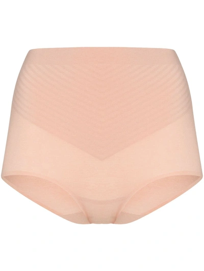 Shop Wolford 3w Shaping High-waisted Briefs In Neutrals