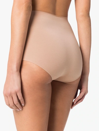 Shop Wolford 3w Shaping High-waisted Briefs In Neutrals