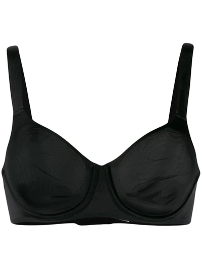 Shop Wolford Sheer Touch Underwired Bra In Black