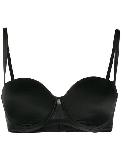 Shop Wolford Sheer Touch Bandeau Bra In Black