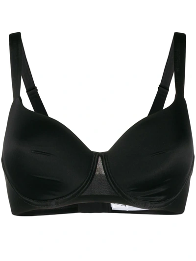 Shop Wolford Sheer Touch Underwired Bra In Black