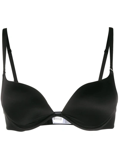 Shop Wolford Sheer Touch Push-up Bra In Black