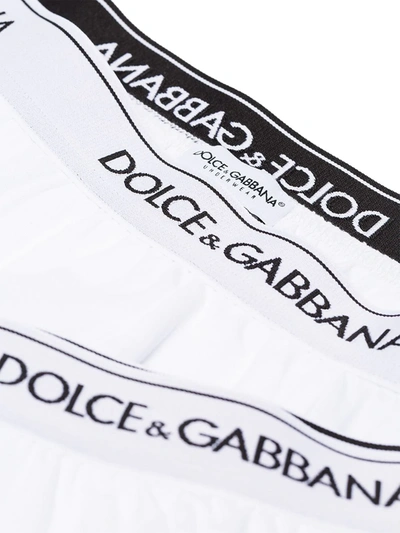 Shop Dolce & Gabbana Logo Waistband Boxer Shorts In White