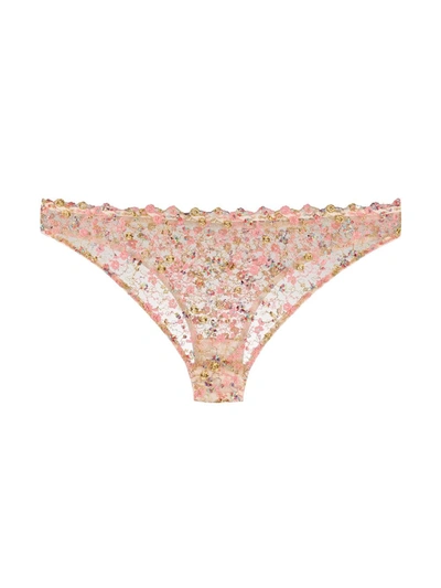 Gilda & Pearl Fleuriste Lace Briefs In Pink