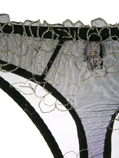 Gilda & Pearl All That Glitters Thong In Black