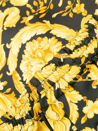 Versace All-over Baroque-print Pajama Trousers In Black