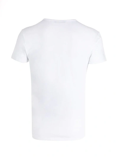 Shop Versace Medusa Chest Logo T-shirt In White