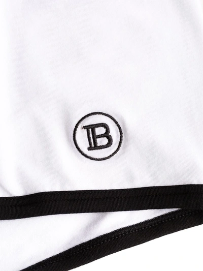 Shop Balmain Logo Waistband Boxers In White