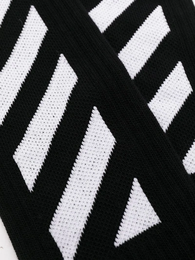 Shop Off-white Mid-length Logo Socks In Black