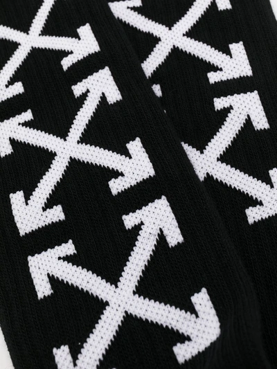 Shop Off-white Arrows Logo Socks In Black