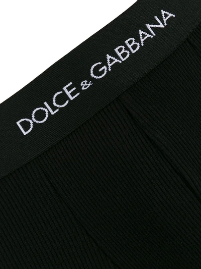 Shop Dolce & Gabbana Ribbed Boxer Briefs In Black