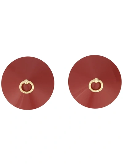 Shop Bordelle Enamel O Ring Nipplets In Red