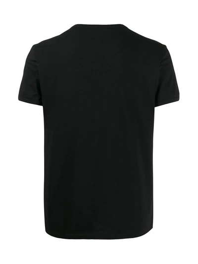 Shop Versace Medusa-print V-neck T-shirt In Black