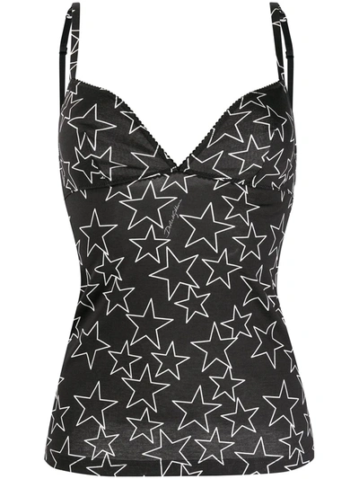 Shop Dolce & Gabbana Start Print Vest In Black