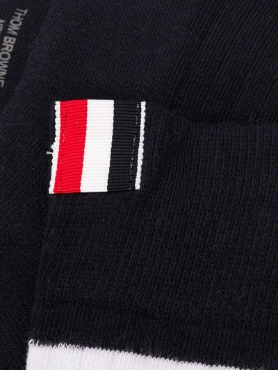Thom Browne 4-bar Mid-calf Socks In Blue