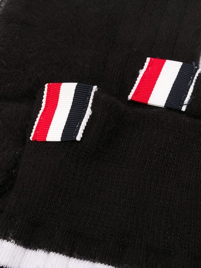 Thom Browne Athletic Mid-calf 4-bar Socks In Black