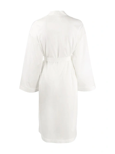 Shop Eres Vraiment Tie-waist Dressing Gown In White