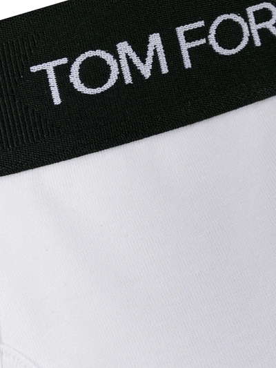 Shop Tom Ford Logo Waist Boxers In White