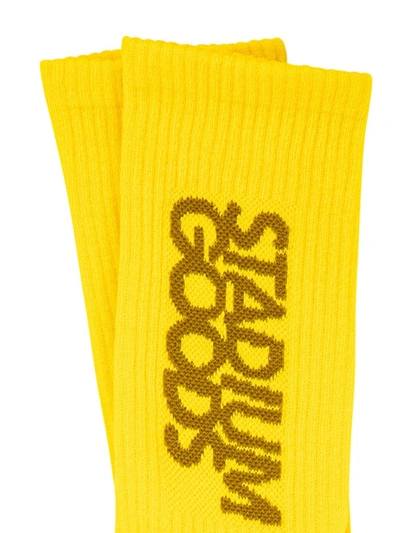 Stadium Goods Logo-print Crew Socks In Yellow