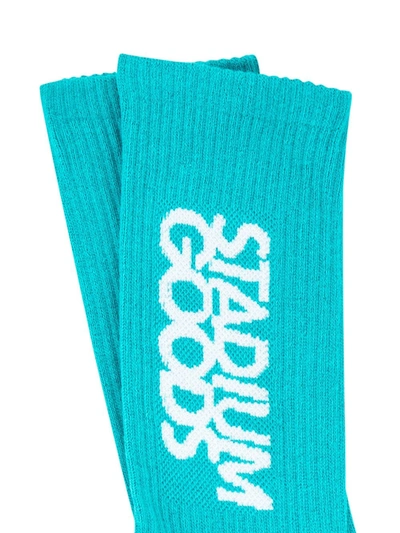Stadium Goods Logo-print Crew Socks In Blue