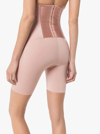 Shop Spanx Under Sculpture Waist Cincher Shorts In Neutrals