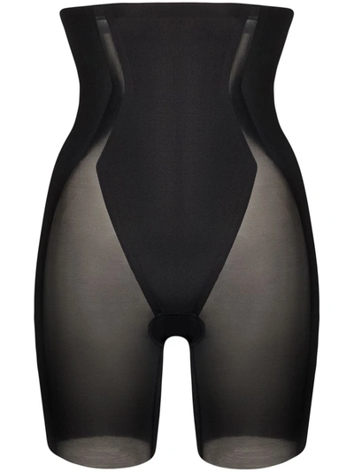 Shop Spanx High-waist Shaping Shorts In Black