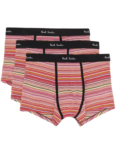 Shop Paul Smith Striped Pattern Boxers In Neutrals