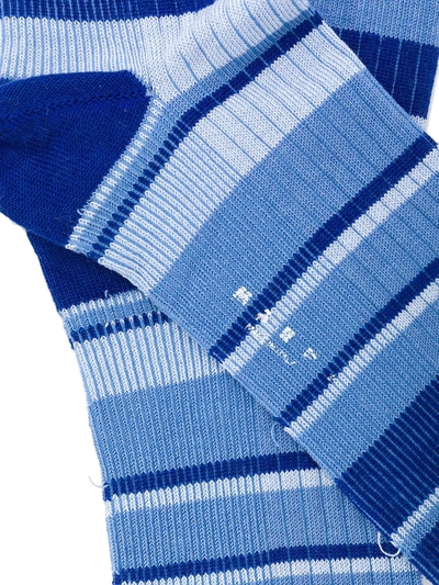 Shop Marni Striped Socks In Blue