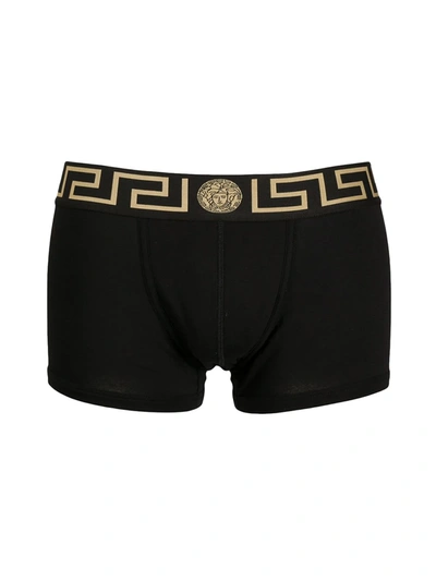 Shop Versace Greca Border Boxers Two-pack In White