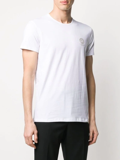 Shop Versace Two-pack Medusa Logo-print T-shirts In White