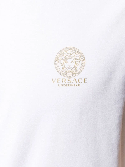 Shop Versace Two-pack Medusa Logo-print T-shirts In White