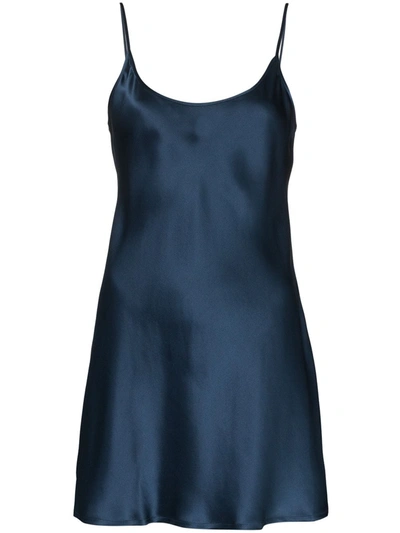 Shop La Perla Silk Nightdress In Blue