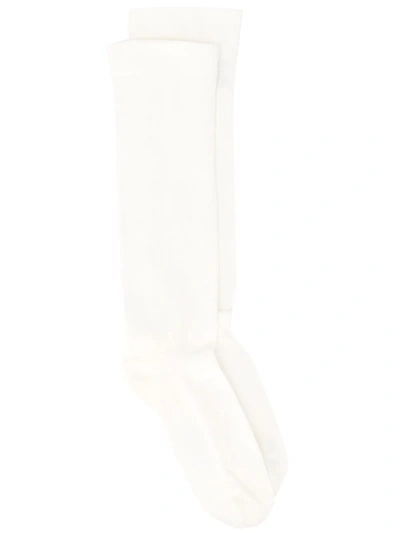 Shop Rick Owens Drkshdw Embroidered Ankle Socks In White