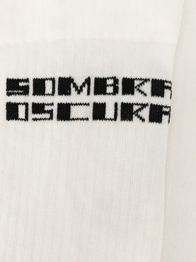Rick Owens Drkshdw Embroidered Ankle Socks In White
