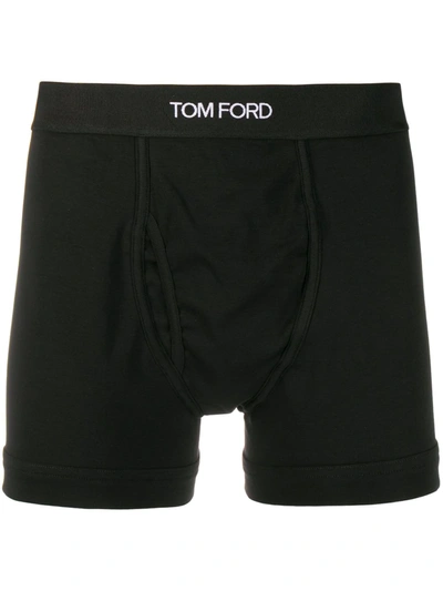 Shop Tom Ford Logo Band Boxers In Black