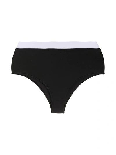 Shop Balmain Small Logo Print Briefs In Black