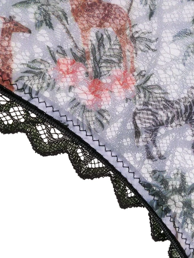 Dolci Follie Zebra Brazilian Briefs In Black