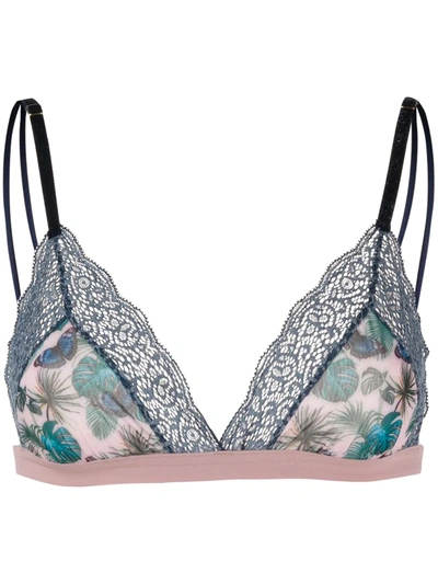 Shop Dolci Follie Butterfly Soft Bra In Blue