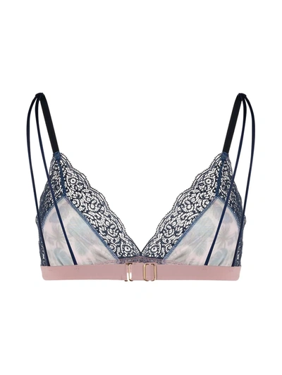 Shop Dolci Follie Butterfly Soft Bra In Blue