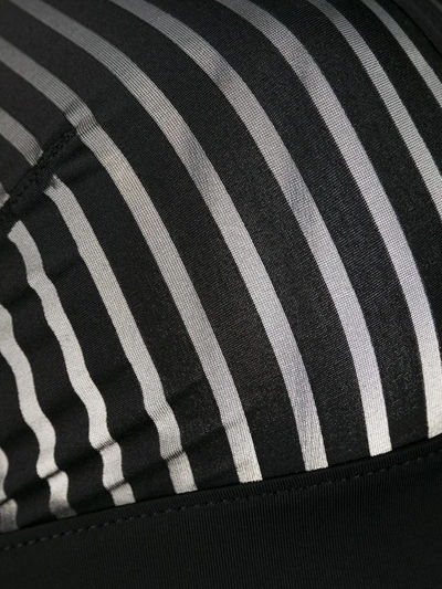 Maison Close Striped Triangle Bra In Black
