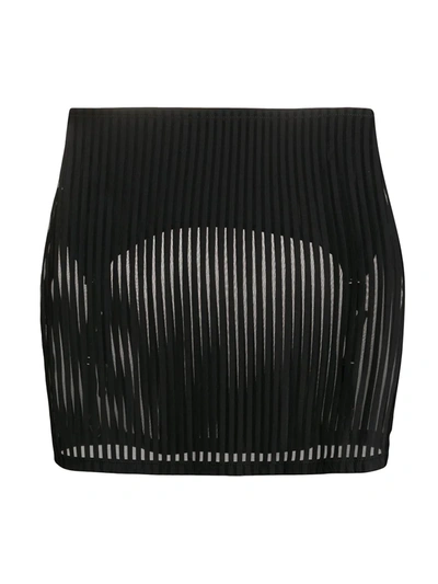 Maison Close Bandeau Striped Skirt In Black
