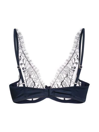 Shop Maison Close Lace Cup Underwired Bra In Blue