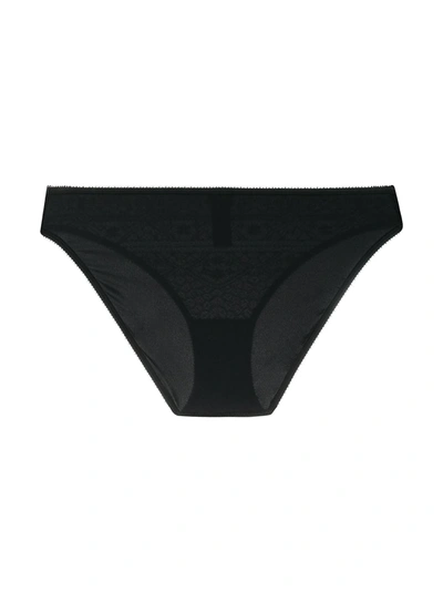 Shop Eres Ruban Floral Lace Briefs In Black