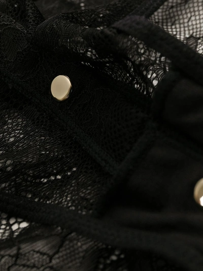 Maison Close Harness Lace Underwear In Black