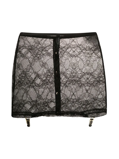 Shop Maison Close Lace Suspender Skirt In Black