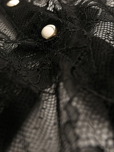 Maison Close Lace Buttoned Bra In Black