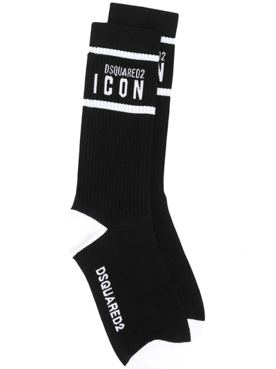 Shop Dsquared2 Icon Ankle Socks In Black