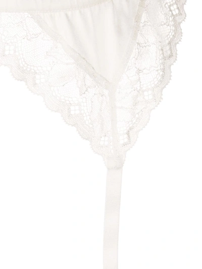 Shop Fleur Du Mal Gardenia Lace Garter In White