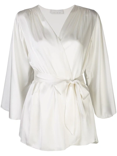 Shop Fleur Du Mal Angel Sleeve Robe In White